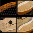 thumbnail image 2 of CHUANK 19 String Lyre Harp Mahogany Music Instrument with Spare Strings Tuning Wrench, 2 of 7