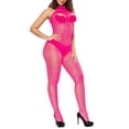 thumbnail image 6 of Levmjia Womens Sleeveless Fishnet Bodystocking One Piece Lingerie Set High Neck Mesh Jumpsuit Stretchy Soft Breathable Romantic Private Date Nights Solid Color, 6 of 9