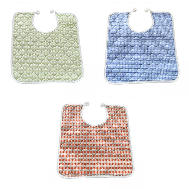 Baberos reutilizables para adultos jinwen 3 paquetes con correa ajustable