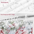 thumbnail image 6 of Christmas Bathroom Shower Curtain Cute Red Snowman Xmas Pine Leaf Winter Snowflake Waterproof Washable Shower Curtains for Bathtub Bath Decor with Grommets and Hook 66 X 72 Inch, 6 of 8