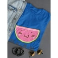 thumbnail image 3 of Kawaii One In A Melon Watermelon Graphic Women Royal Blue T-Shirt, Female Medium, 3 of 4