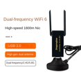 thumbnail image 1 of Adaptador LAN InaláMbrico USB3.0 Wi-Fi6 1800M LAN InaláMbrica Ethernet Wi-Fi Dongle 1800Mbps2.4G 5.8G LAN InaláMbrica de Doble Banda, 1 of 10