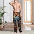 thumbnail image 2 of Sikiie Butterfly Flower Skull A Mens Pajama Pants Sleep & Lounge Pants, PJ Bottoms With elastic waistb and Pockets Medium, 2 of 6