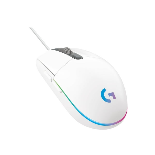 Logitech Gaming Mouse G203 LIGHTSYNC - Mouse - optical - 6 buttons - wired - USB - white
