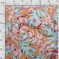thumbnail image 3 of oneOone Velvet Orange Fabric Tropical Palm Leaf Sewing Fabric By The Yard Printed Diy Clothing Sewing Supplies 58 Inch Wide, 3 of 4