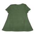 thumbnail image 2 of Chelsea & Theodore Women's Short Sleeve V-Neck Tunic Tee Shirt (Briny Deep, XXL), 2 of 2
