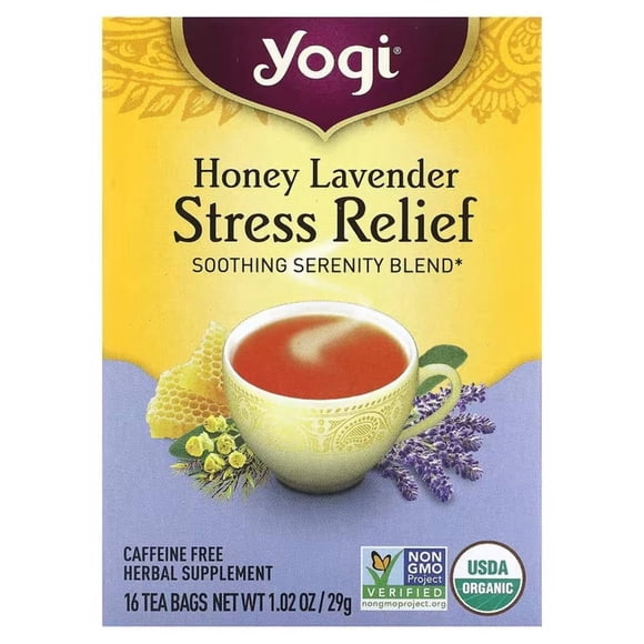 Té Yogi lavanda con miel y mezcla de hierbas 16 sobres