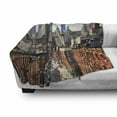 thumbnail image 3 of City Soft Flannel Fleece Blanket, Lower Manhattan Cityscape Famous Travel Destination NYC Avenue Historical, Cozy Plush for Indoor and Outdoor Use, 50" x 70", Dark Orange Grey Blue, by Ambesonne, 3 of 6