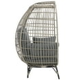 thumbnail image 5 of SAFAVIEH Emmett Outdoor Patio Egg Chair, Grey, 5 of 12