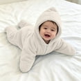 thumbnail image 3 of Loyni 0-3 Months Starfish Shape Thick Baby Sleep Sack Soft Warm Newborn Swaddle Wrap Cozy Infant Wearable Blanket for Indoor & Outdoor Use, 3 of 7