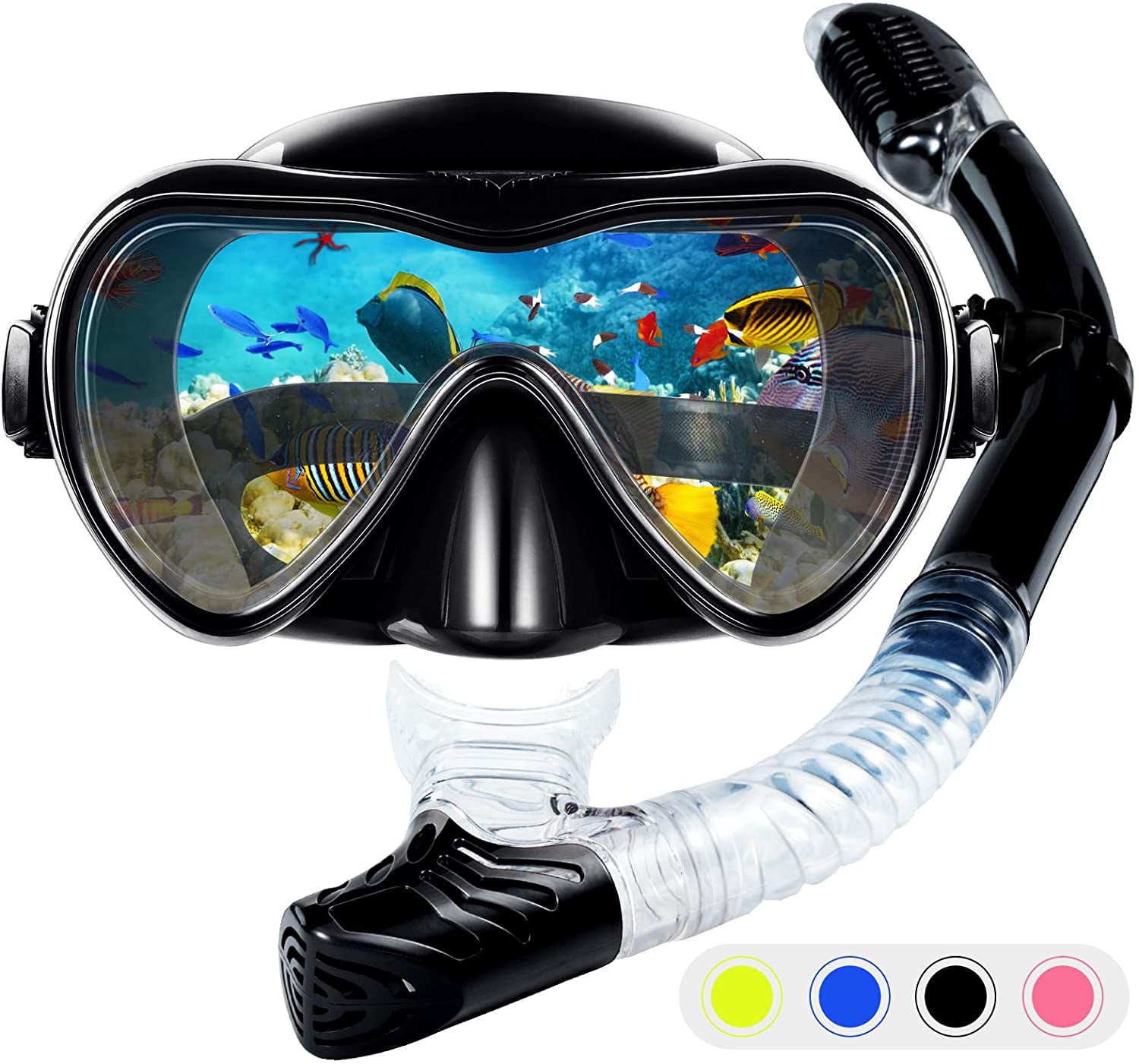 Teen Adult Dry Diving Mask Snorkel Set Scuba Snorkelling Swimming Pipe Anti Fog 