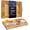 Bamboo (Natural), variant on Comfify Bamboo Serving Trays Set of 3 – Nesting Ottoman Trays with Handles