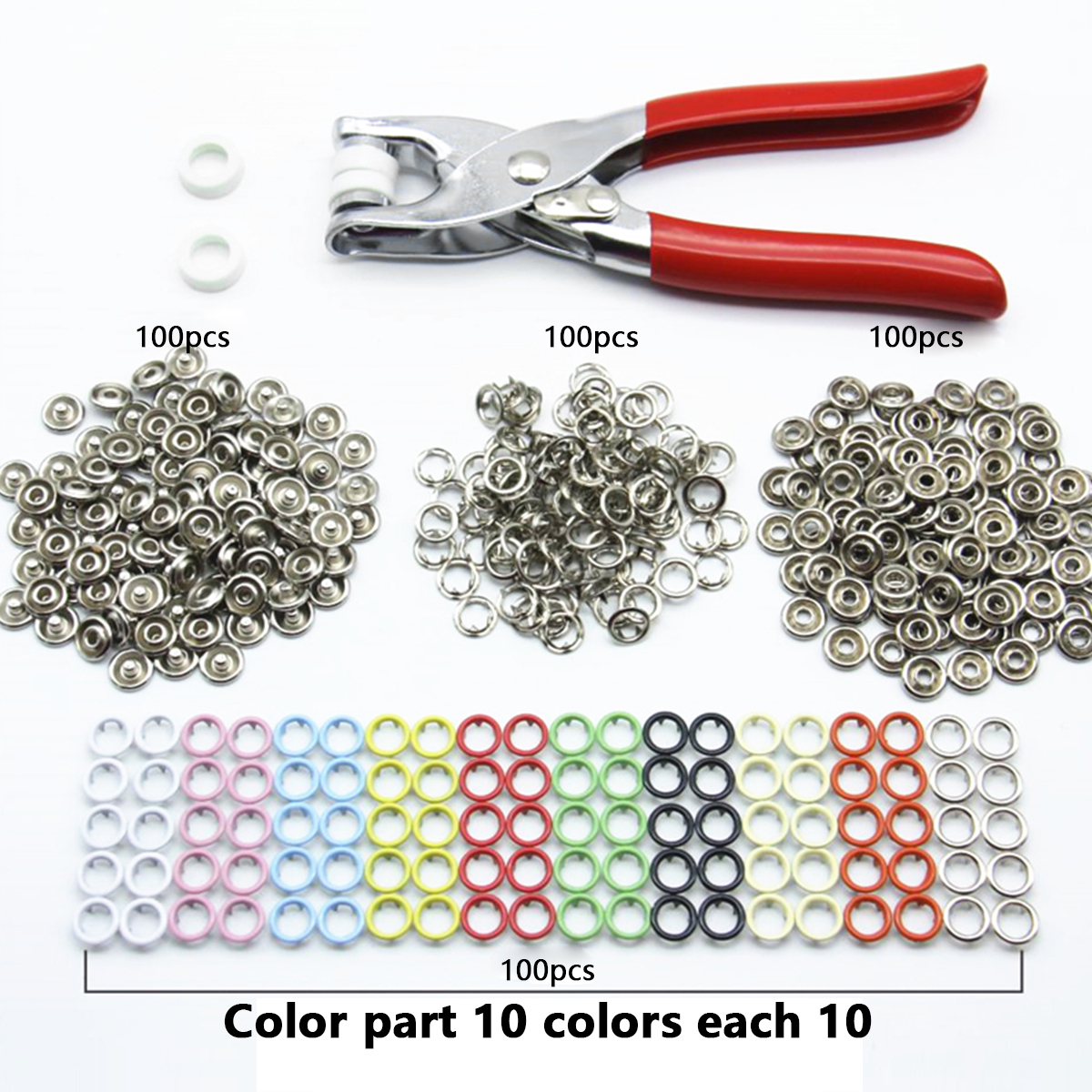 GN tailoring Stainless Steel Thickened Snap Fasteners Kit Metal