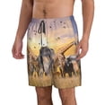 thumbnail image 2 of Balery Vintage Wildlife Protection Traje de Baño Estilo Hawaiano para Hombre, Shorts de Secado Rápido con Bolsillos-XX-Large, 2 of 6