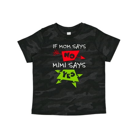 

Inktastic If Mom Says No Mimi Says Yes Boys or Girls Toddler T-Shirt