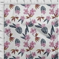 thumbnail image 3 of oneOone Viscose Jersey Light Pink Fabric Floral & Leaves Tropical Craft Projects Decor Fabric Printed By The Yard 60 Inch Wide, 3 of 5