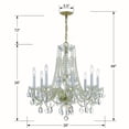 thumbnail image 4 of Traditional Crystal 8 Light Spectra Crystal Polished Brass Chandelier, 4 of 11