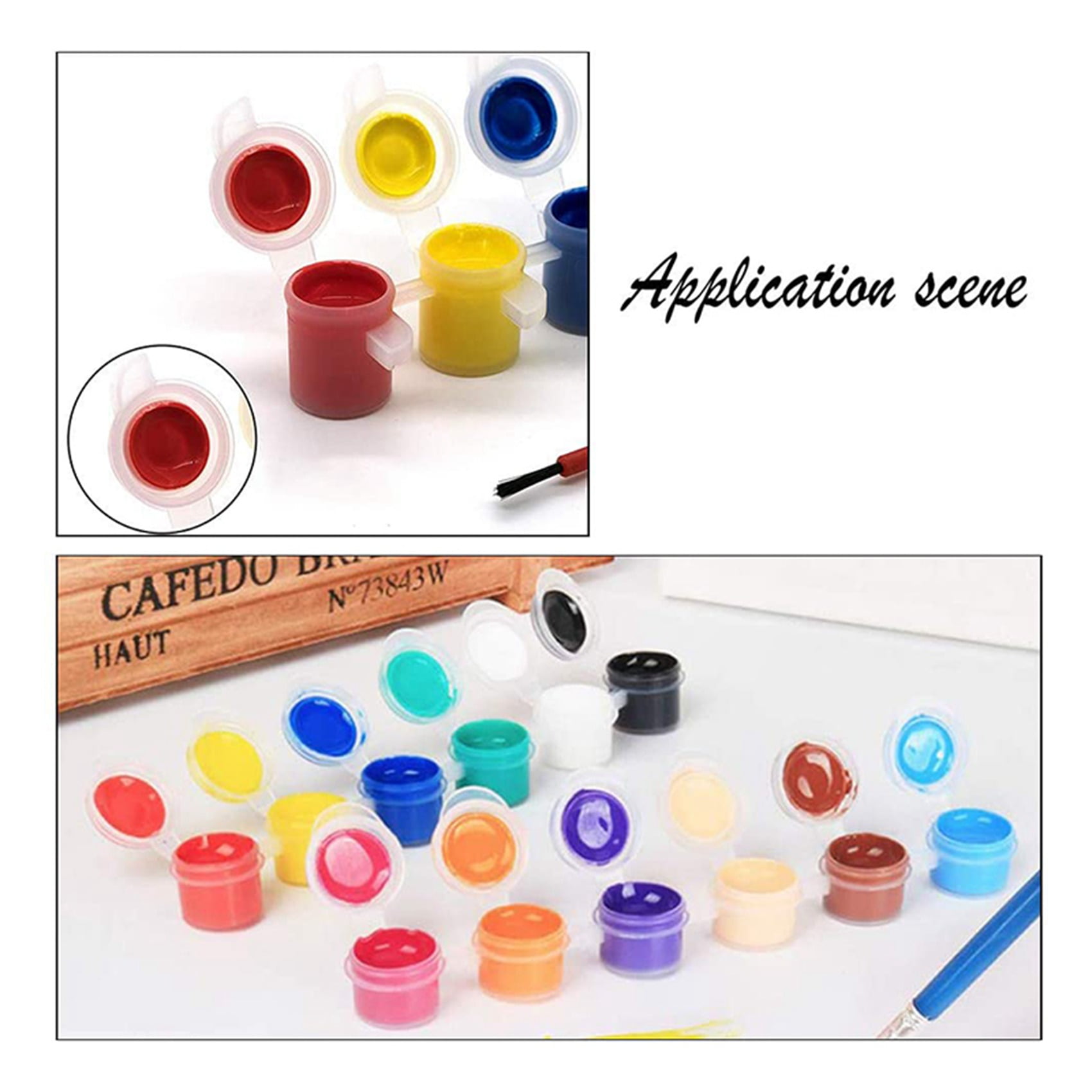 100 Strips 120 Pots 5Ml 6 Cups Mini Empty Paint Pot Pod Strips Paint Strips Arts and Crafts Plastic Storage Containers