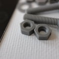 thumbnail image 3 of 20 x Grey Countersunk Screws Polypropylene (PP) Plastic Nuts and Bolts, Washers, M4 x 20mm, Anti-Corrosion, Chemical Resistant, Gray, (5/32 x 25/32 in), 3 of 7