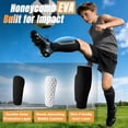 thumbnail image 2 of Soccer Shin Defender Shin Guards for Kids Youth Adult, Honeycomb Calf Compression Sleeve Soccer & Ski Shin Guards for Multi-Sports Protection, 2 of 8