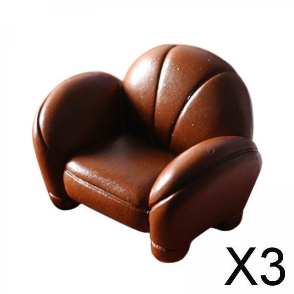 3x Muebles de Casa de Muñecas, Modelo de Taburete de Casa de Muñecas, Accesorios de Casa de Muñecas en Miniatura Decoración Escritorio de Casa de Muñe 3 piezas