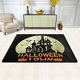 thumbnail image 2 of SKYSONIC 36x24in Happy Halloween Day Area Rug, Scary Bats Castle Non-Slip Floor Carpet for Indoor Living Dining Room Bedroom, 2 of 7