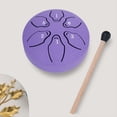 thumbnail image 4 of Tambor de Lluvia para Tambor de Lengua de Acero Exterior, 6 Notas, 3 Pulgadas, Tambor de Tanque de Chakra, Mazos Acolchados de Percusión de Acero, Verde Oscuro, 4 of 5