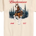 thumbnail image 3 of Budweiser - Clydesdale Winter Scene - Men's Short Sleeve Graphic T-Shirt, 3 of 5