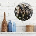thumbnail image 3 of Farm Cows Wall Clock Round Vintage Silent Non Ticking Battery Operated Accurate Arabic Numerals Design for Home Kitchen Living Room Bedroom 10 Inch Home Decor, 3 of 5