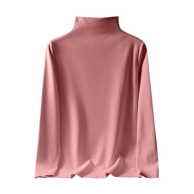 Bowake Chandail en Molleton à Col Roulé pour Femmes, Couche de Base, Extensible, Manches Longues, Automne Hiver, sous-Vêtement Thermique
