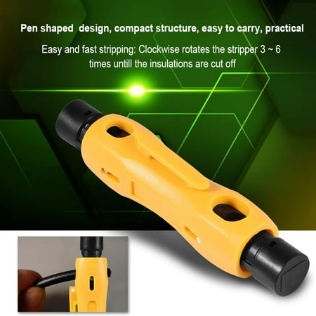 

Versatile Reliable Double-Ended Coax Wire Stripper Tool - High-Quality and Durable Choice for Electricians and DIY Enthusiasts - Precise Cable Cutter and Stripper for Stripping RG59 RG6