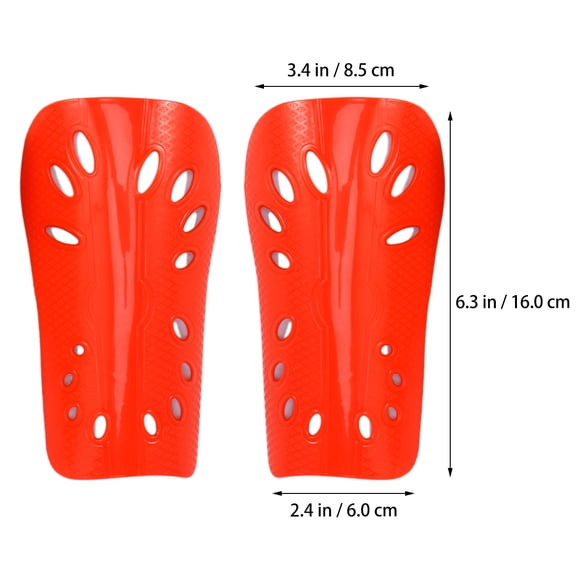 Toyvian Adult Soccer Shin Guards 1 Pair with PE Bone , Red Color, Comfortable Football Gear for Players