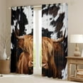 thumbnail image 2 of Castle Fairy Highland Cattle Black Out Curtains for Teenagers,Cow Print Curtains Pack of 2 (42x63 Each),Farmhouse Animal Bedroom Curtains,Luxury Bedroom Decor, 2 of 6