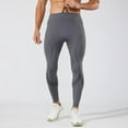 thumbnail image 3 of Yaoyar Men's Compression Fit Moisture-Wicking Quick-Dry Running Pants Slim Fit Nylon Fabric for Marathon Training Yoga Sports Pants,M,Gray, 3 of 7