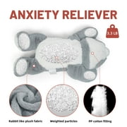 Niuniu Daddy 20Grey Cat Weighted Stuffed Animal 3.3lb Giant Sensory Plushie Toy for Anxiety Relief with Soft Faux Fur for Girls & Adults, Christmas Gift
