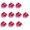 Pink, variant on Drrntien 10 Pieces Heart Shaped Lip Balm Container With Mirror Leakproof Lightweight Cosmetic Organizer For Travel and Home Use