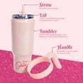 Paris Hilton 40oz Stainless Steel Tumbler with Removable Handle