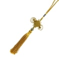 thumbnail image 1 of Trenza hecha a mano borla decoración nudo chino ornamento amarillo oscuro, 1 of 1