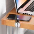 thumbnail image 2 of Queilt Office Car White 5 Pack Cable Holders Self-Adhesive Cable Guide Fixing Organizer Clips Cable Fixing Cable Management Cable Clips - For 5/3/2/1 Cables, 2 of 4