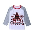thumbnail image 6 of Yuanyu Matching Family Pajamas Sets Christmas PJ's Letter Print Top and Plaid Pants Sleepwear, 6 of 10