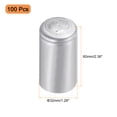 thumbnail image 2 of Uxcell 100 Pack Heat Shrink Wrap Sleeves Wine Shrink Wrap Cap Grape Shape, 32x60mm Silver, 2 of 5