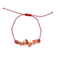 thumbnail image 1 of Xiao Hua Pulsera de cuentas hecha a mano, ideal para hombres y mujeres, con cuentas de cristal de piedra natural, ajustable (roja)., 1 of 5