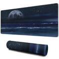 thumbnail image 1 of Large Gaming Mouse Pad with Stitched Edges, Extended Desk Mousepad with Superior Micro-Weave Cloth, Non-Slip Base, Water Resist Keyboard Pad for Gamer, Office & Home, 31.5 x 11.8 in,Moonlight, 1 of 7