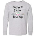 thumbnail image 3 of Inktastic Nana and Papa Love Me- Heart Grandchild Long Sleeve Youth T-Shirt, 3 of 5