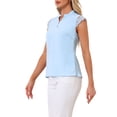 thumbnail image 4 of INSPIRAR CHIC Blusa de Trabajo Básica Sin Mangas con Cuello en V para Mujeres L Azul Cielo, 4 of 6