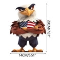 thumbnail image 3 of Qocolhg Independence Day Small Eagle 2D Desktop Decorations Wooden Red White and Blue American Flag Themed Eagle Sign 4th of July Tabletop Ornaments for Memorial Day Home Office Party Decor, 3 of 6