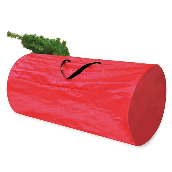 BenefitUSA Artificial Christmas Tree Bag Clean Up Holiday For Up to 8ft/9ft Tree Storage (52''x dia. 30'' for up to 8', Red)