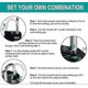 thumbnail image 5 of 4 -digit Combination Padlocks For Gym, School And Employees, Toolbox, Outdoor Unstruity Padlock, Black, 5 of 5