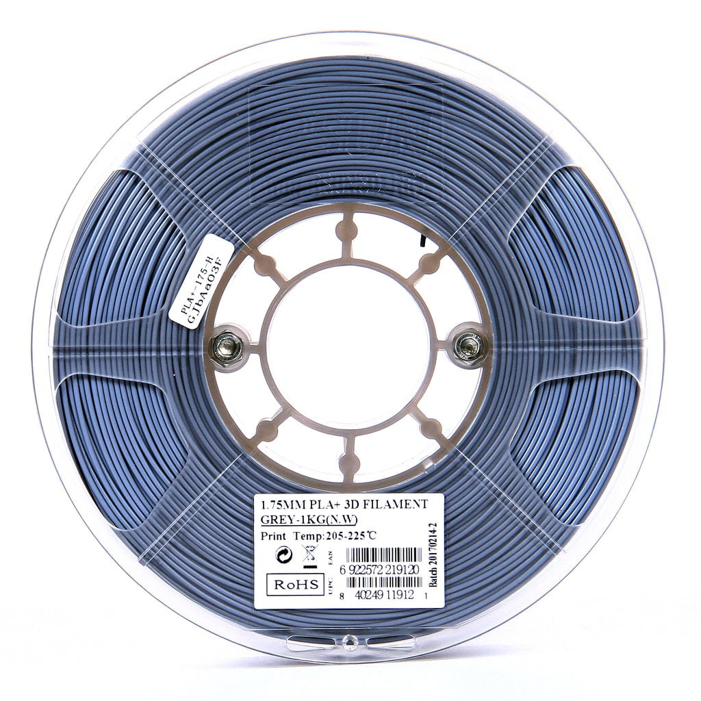 Photo 1 of eSUN 1.75mm Gray PLA PRO (PLA+) 3D Printer Filament 1KG Spool (2.2lbs), Gray