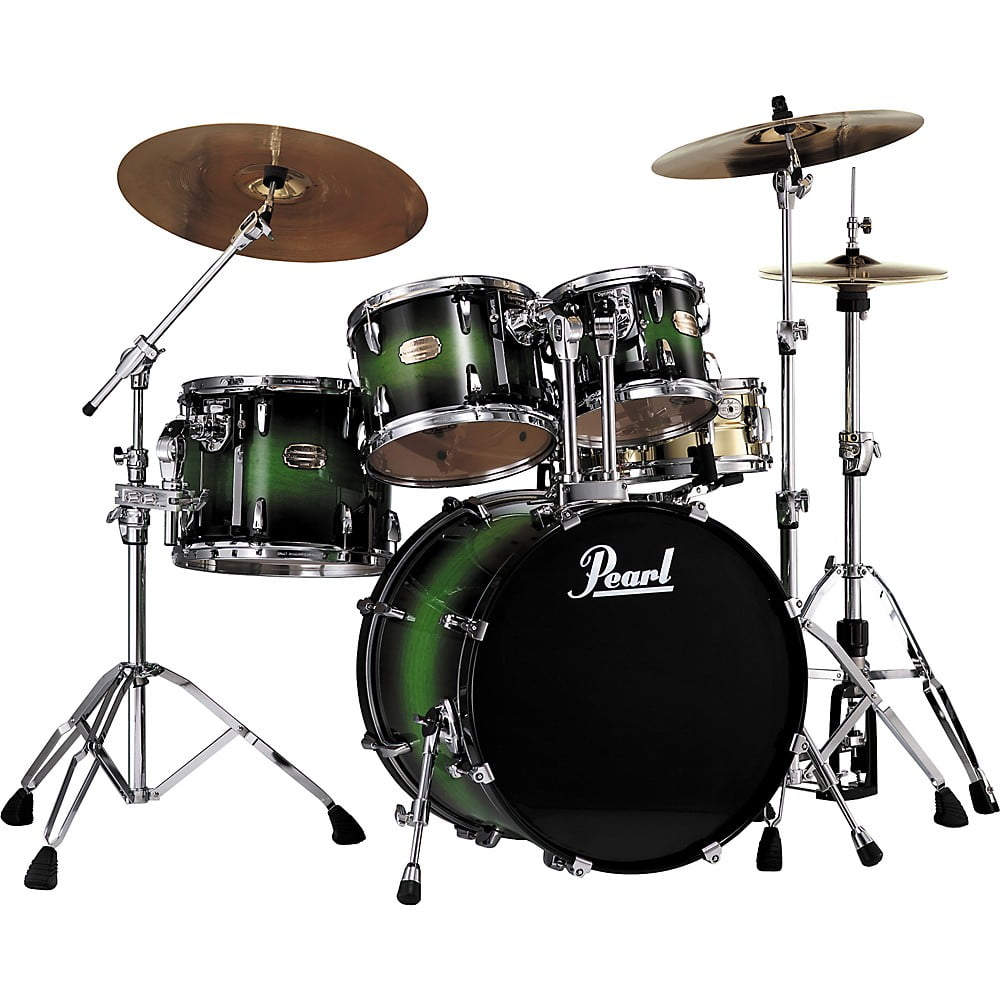 Pearl SMX924HP 4Piece Shell Pack Drum Set Green Burst